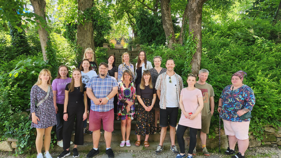 Unkarissa vierailijoiden ryhmäkuva.