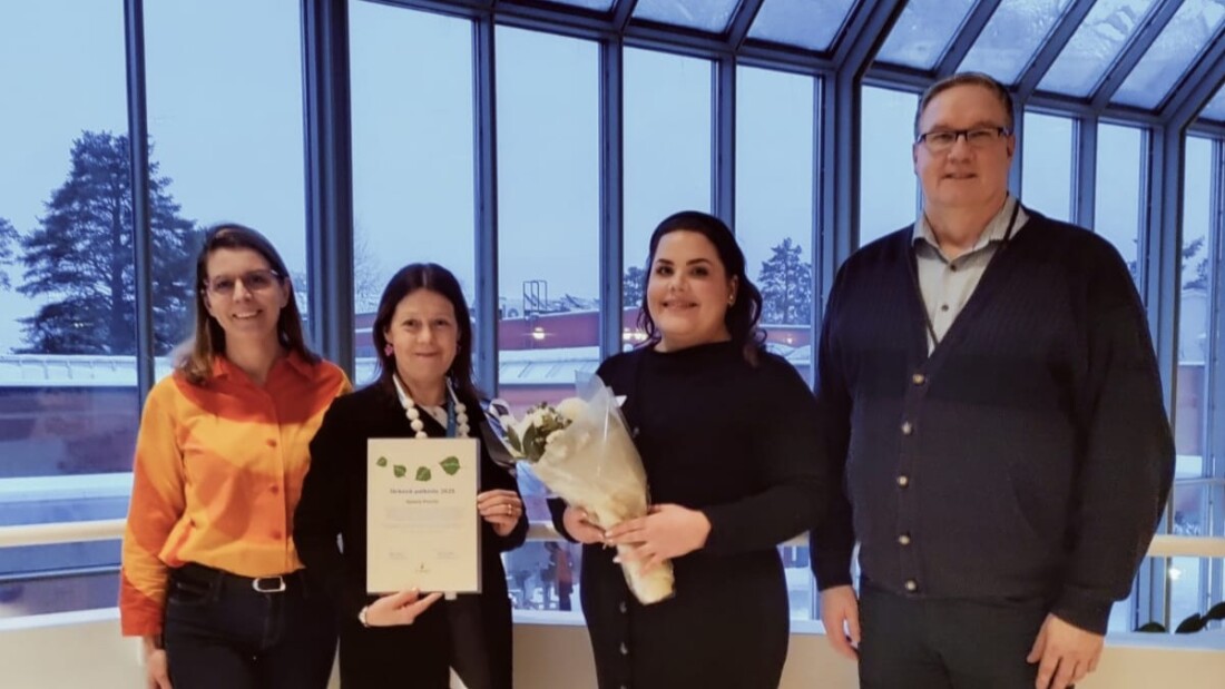 Kaupunkikehityslautakunnan puheenjohtaja Emmi Suomilammi, Spesian koulutuspalvelupäällikkö Katri Korelin ja opetuksen ohjaaja Lotta Harsi sekä kaupunkikehitysjohtaja Mikko Autere.